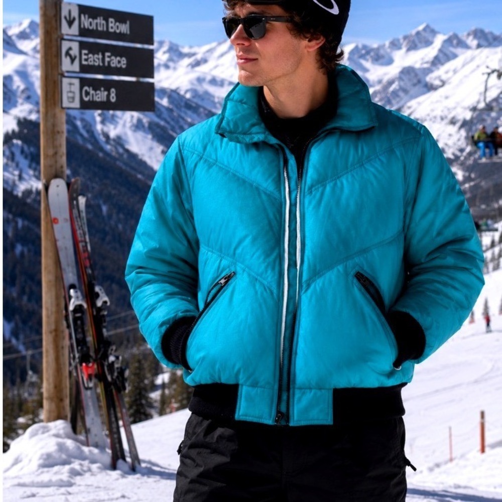 Y2k VTG  Vintage Outdoorsman of Lake‎ Tahoe ski Coat Green Sz M